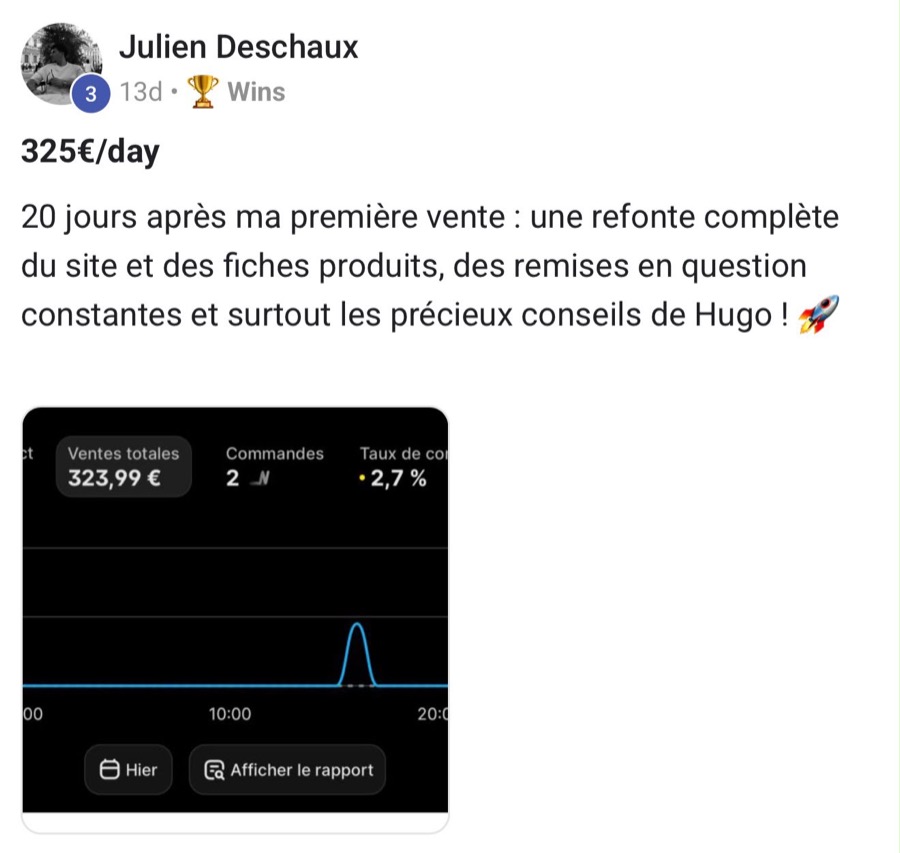 Julien Deschaux : 325 € par jour