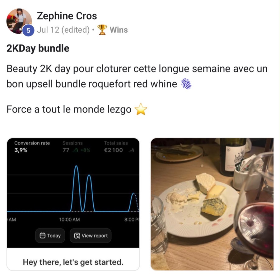Zephine Cros : 2 100 € sur la journée avec un bundle